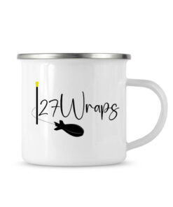 27Wraps Emaille Tasse mit unserem Spod Logo für Karpfenangler.