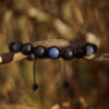 Black Aventurin Edelstein Armband für Karpfenangler. Elegantes Lava Armband für Angler mit Lavaperlen und Aventurin Edelsteinen. Carp Jewls sind Armbänder für Karpfenangler - ein besonderes Geschenk für Angler.