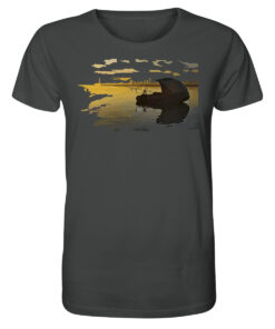 Karpfenangeln vom Boot: das Boat Carping T-Shirt für Karpfenangler in anthrazit.
