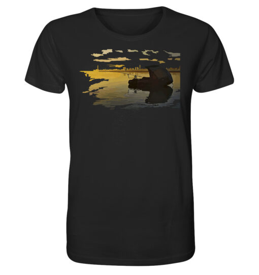 Karpfenangeln vom Boot: das Boat Carping T-Shirt für Karpfenangler in schwarz.