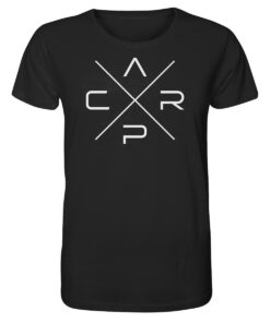 Carp T-Shirt für Karpfenangler in schwarz aus bester Bio-Baumwolle.