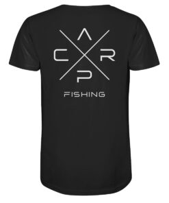 Carp Fishing T-Shirt für Karpfenangler in schwarz mit Rückendruck.