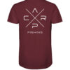 Carp Fishing T-Shirt für Karpfenangler in burgundy mit Rückendruck.
