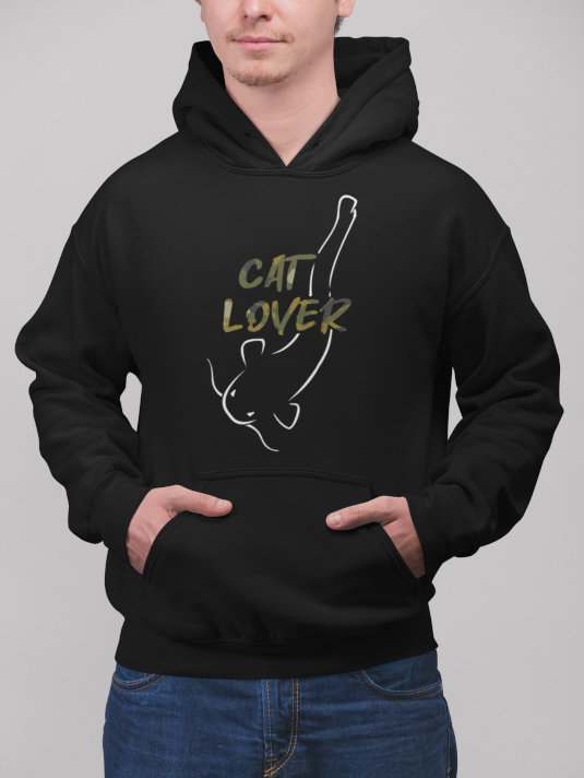 Bio Catfish Lover Wels Hoodie für Welsangler mit Welsdesign und Schriftzug. Ein tolles Geschenk für Wels Angler. Wels Hoodies für Angler.