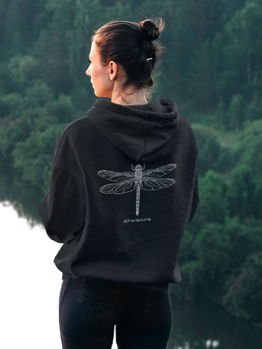 Bio Libellen Hoodie für Karpfenangler: Dragonfly Hoodie für Angler. Ein tolles Angler Geschenk.