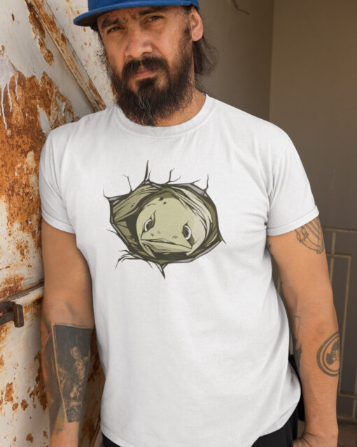 T-Shirt für Aalangler bedruckt mit Aal Motiv für Angler.