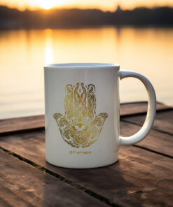Hamsa Carp Tasse mit elegantem Karpfen Druck. Perfekt als Geschenk für Karpfenangler - Karpfen Tasse für Karpfenangler.