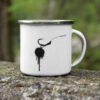 Hookbait Graffiti Emaille Tasse für Karpfenangler. Ideal als Geschenk für Angler.