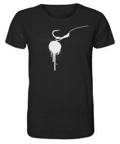 Schwarzes Hookbait Graffiti T-Shirt für Karpfenangler. Bedruckte T-Shirts mit urbanen Karpfendesigns.