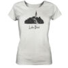 Lake Bled Damen T-Shirt für alle Karpfenanglerinnen im melierten Grau.