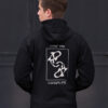 Premium Bio Karpfen Hoodie für Angler: Livin' the carplife Hoodie für Karpfenangler mit Rückendruck. Ein tolles Angler Geschenk.