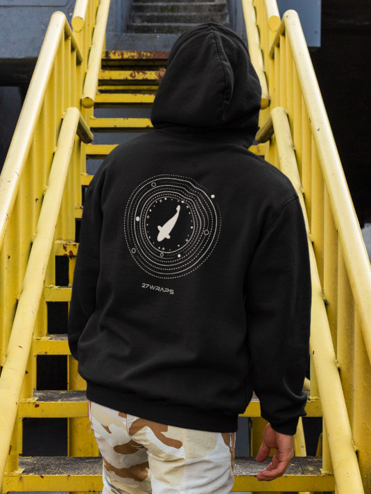 Bio Karpfen Hoodie für Karpfenangler: Moon Carp Hoodie für Angler. Ein tolles Angler Geschenk.