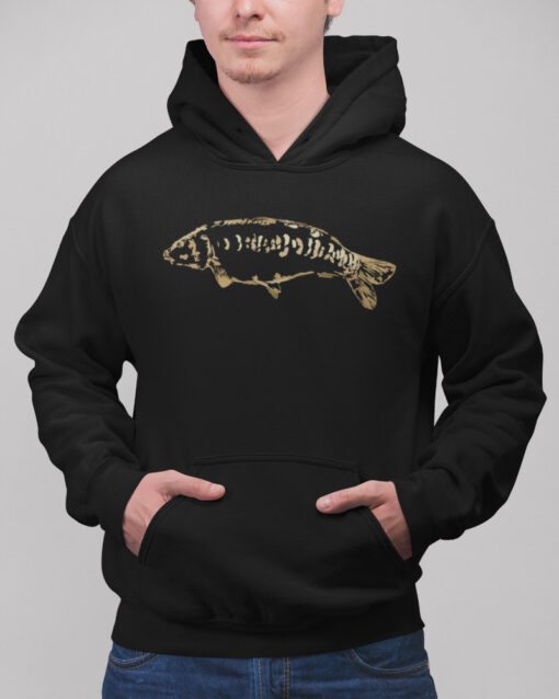 Bio Zeilenkarpfen Hoodie für Karpfenangler: Karpfen Hoodie für Angler. Ein tolles Angler Geschenk.