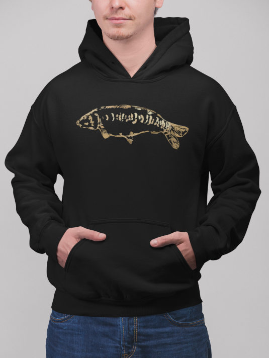 Bio Zeilenkarpfen Hoodie für Karpfenangler: Karpfen Hoodie für Angler. Ein tolles Angler Geschenk.