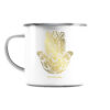 Hamsa Carp Emaille Tasse mit elegantem Karpfen Druck. Perfekt als Geschenk für Karpfenangler - Karpfen Tasse für Karpfenangler.
