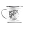 Trout Emaille Tasse für Angler. Raubfisch Angler Tasse als Geschenk für Angler. Tassen für Forellenangler hier bestellen.