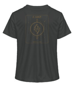 Damen Angler T-Shirt: graues Carp Fishing for Life Bio Damen T-Shirt für Anglerinnen.