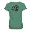 Urban Carp Damen T-Shirt: ein cooles Karpfen Shirt für Frauen mit Rückendruck in grün. Ein cooles Angler T-Shirt und Geschenk für Karpfenanglerinnen.