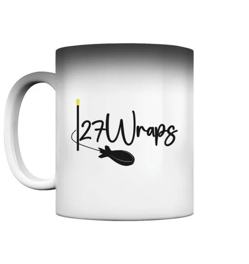 27Wraps Spod Logo Zaubertasse für Angler. Ein tolles Angler Geschenk für Karpfenangler. Nachhaltige Angler Geschenke und Angler Tassen hier bestellen.