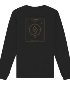 Bedrucktes Karpfenangler Sweatshirt: Carp Fishing for Life Bio Sweatshirt für Karpfenangler in schwarz.