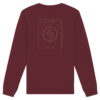 Bedrucktes Karpfenangler Sweatshirt: Carp Fishing for Life Bio Sweatshirt für Karpfenangler in burgund rot.