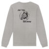 Bio Sweatshirt für Karpfenangler: grau melierter Don't kill your dreams Bio Pullover für Angler.