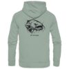 Urban Catfish Hoodie für Welsangler aus Bio-Baumwolle. Ein cooler Wels Hoodie für Angler mit Rückendruck in aloe. Eine tolle Geschenkidee für Welsangler.