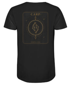 Karpfenangler T-Shirt: schwarzes Carp Fishing for Life Bio T-Shirt für Angler.