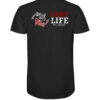 Bio Karpfen T-Shirt für Karpfenangler: schwarzes Carp Life T-Shirt für Angler mit Rückendruck.