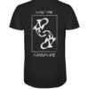 Bio Karpfen Shirt für Karpfenangler: schwarzes Livin' the carplife Carp Shirt für Angler. Ein tolles Angler Geschenk.