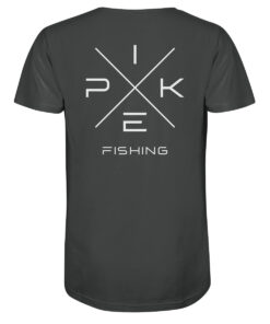 Pike Fishing T-Shirt für Raubfischangler in anthracite.