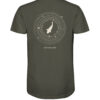 Bio Karpfen Shirt für Karpfenangler: olivgrünes Moon Carp Shirt für Angler. Ein tolles Angler T-Shirt und Geschenk für Angler.