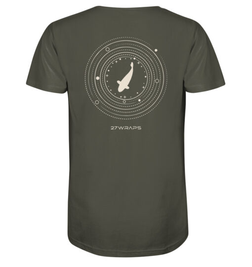 Bio Karpfen Shirt für Karpfenangler: olivgrünes Moon Carp Shirt für Angler. Ein tolles Angler T-Shirt und Geschenk für Angler.