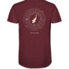 Bio Karpfen Shirt für Karpfenangler: burgundrotes Moon Carp Shirt für Angler. Ein tolles Angler T-Shirt und Geschenk für Angler.