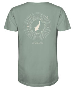 Bio Karpfen Shirt für Karpfenangler: hellgrünes Moon Carp Shirt für Angler. Ein tolles Angler T-Shirt und Geschenk für Angler.