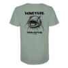 Monsters from depths T-Shirt für Welsangler: ein elegantes Wels Shirt für Angler mit Rückendruck in aloe. Ein besonderes Waller T-Shirt und eine originelle Geschenkidee für Welsangler.