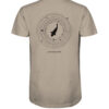 Bio Karpfen Shirt für Karpfenangler: sandfarbenes Moon Carp Shirt für Angler. Ein tolles Angler T-Shirt und Geschenk für Angler.