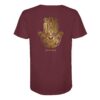 Hamsa Carp T-Shirt für Karpfenangler: ein besonderes Karpfen Shirt für Karpfenangler mit dem bekannten Hamsa Schutzsymbol in weinrot. Ein elegantes T-Shirt zum Karpfenangeln und eine besondere Geschenkidee für Karpfenangler.