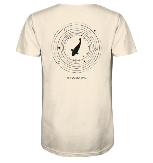 Bio Karpfen Shirt für Karpfenangler: naturweißes Moon Carp Shirt für Angler. Ein tolles Angler T-Shirt und Geschenk für Angler.