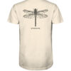 Bio Libellen T-Shirt für Karpfenangler: naturweißes Dragonfly Shirt für Angler. Ein tolles Angler T-Shirt und Geschenk für Angler.
