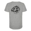 Urban Carp T-Shirt: ein cooles Karpfen Shirt für Karpfenangler mit Rückendruck in graumeliert. Ein cooles Angler T-Shirt und Geschenk für Karpfenangler.