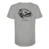 Urban Catfish T-Shirt für welsangler: ein cooles Wels Shirt für Angler mit Rückendruck in graumeliert. Ein elegantes Waller T-Shirt und eine besondere Geschenkidee für Welsangler.