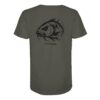 Urban Carp T-Shirt: ein cooles Karpfen Shirt für Karpfenangler mit Rückendruck in olivgrün. Ein cooles Angler T-Shirt und Geschenk für Karpfenangler.