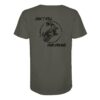 Don't kill your dreams Hecht T-Shirt für Raubfischangler: ein elegantes Raubfisch T-Shirt für Angler mit Rückendruck in olivgrün. Ein besonderes Bio T-Shirt für Spinnangler und ein besonderes Geschenk für Angler.