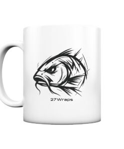 Urban Carp Tasse mit elegantem Karpfen Druck. Perfekt als Geschenk für Angler - urbane Tasse für Karpfenangler.