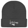 27Wraps Beanie: graue Karpfen Mütze für Angler. Die 27Wraps Spod Logo Beanie ist ein tolles Geschenk für Karpfenangler. Beanies für Angler hier bestellen.