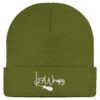 27Wraps Beanie: olivgrüne Karpfen Mütze für Angler. Die 27Wraps Spod Logo Beanie ist ein tolles Geschenk für Karpfenangler. Beanies für Angler hier bestellen.