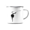 Hookbait Graffiti Emaille Tasse für Karpfenangler. Ideal als Geschenk für Angler.