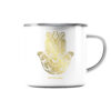 Hamsa Carp Emaille Tasse mit elegantem Karpfen Druck. Perfekt als Geschenk für Karpfenangler - Karpfen Tasse für Karpfenangler.