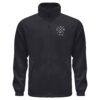 Carp Fishing Fleecejacke für Karpfenangler: warme, bequeme Angler Fleecejacke mit Stick. Besondere Fleecejacke zum Angeln in Schwarz. Ein besonderes Geschenk für Karpfenangler.